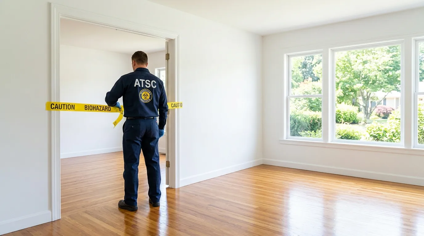 Certified biohazard cleanup crew performing Decomposition Cleanup in Davie